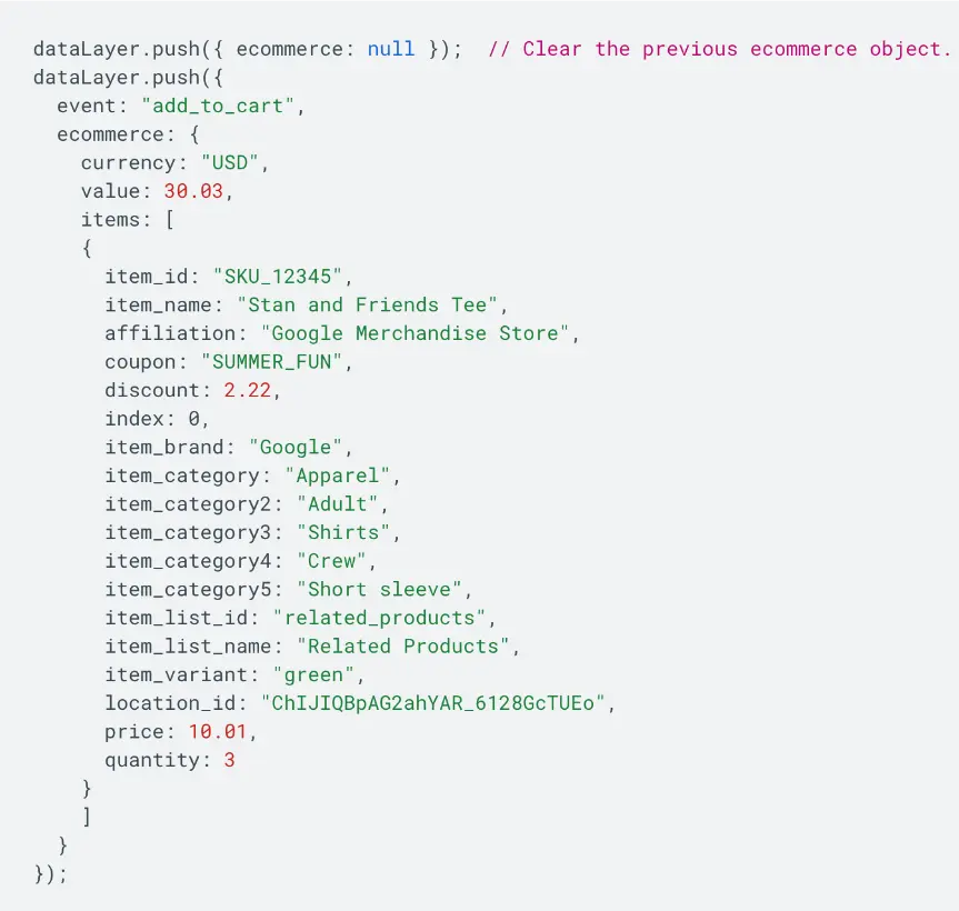 You can find more examples of code snippets of different event types in this Google Analytics help article.